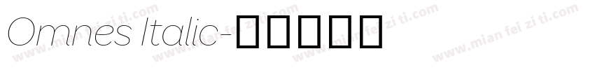 Omnes Italic字体转换